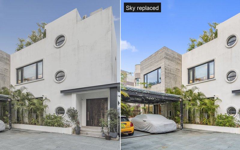 Virtual twilight property exterior photography