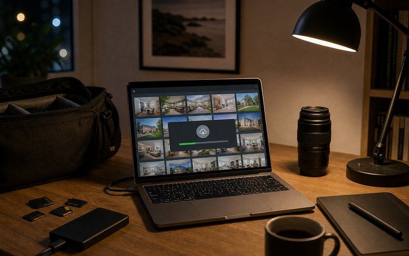 Property photography workflow from shoot to delivered files
