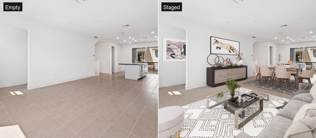 Virtual Staging 空房佈置效果
